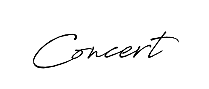Design your own signature with our free online signature maker. With this signature software, you can create a handwritten (Antro_Vectra_Bolder) signature for name Concert. Concert signature style 7 images and pictures png