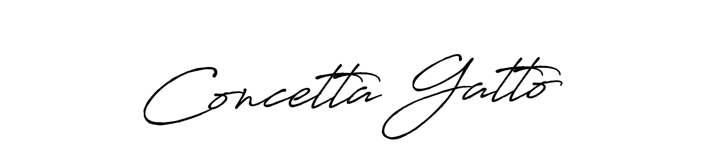 Make a short Concetta Gatto signature style. Manage your documents anywhere anytime using Antro_Vectra_Bolder. Create and add eSignatures, submit forms, share and send files easily. Concetta Gatto signature style 7 images and pictures png