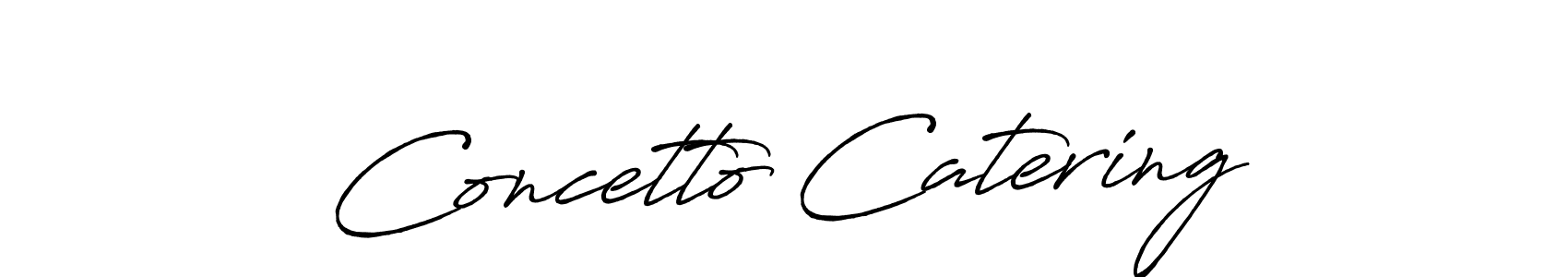 Use a signature maker to create a handwritten signature online. With this signature software, you can design (Antro_Vectra_Bolder) your own signature for name Concetto Catering. Concetto Catering signature style 7 images and pictures png