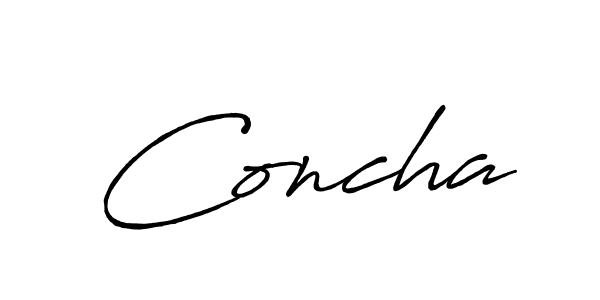 Make a beautiful signature design for name Concha. With this signature (Antro_Vectra_Bolder) style, you can create a handwritten signature for free. Concha signature style 7 images and pictures png