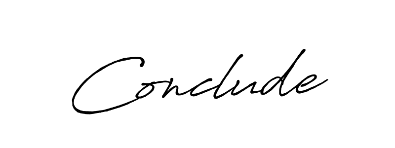 Here are the top 10 professional signature styles for the name Conclude. These are the best autograph styles you can use for your name. Conclude signature style 7 images and pictures png