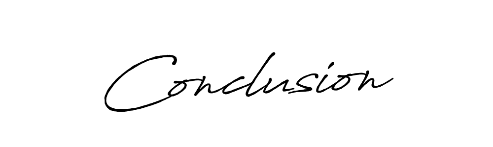 Make a beautiful signature design for name Conclusion. With this signature (Antro_Vectra_Bolder) style, you can create a handwritten signature for free. Conclusion signature style 7 images and pictures png