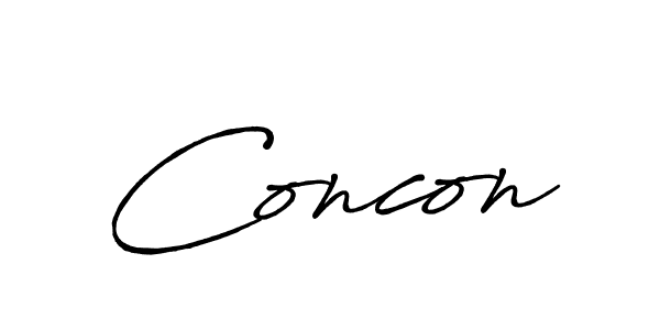Create a beautiful signature design for name Concon. With this signature (Antro_Vectra_Bolder) fonts, you can make a handwritten signature for free. Concon signature style 7 images and pictures png