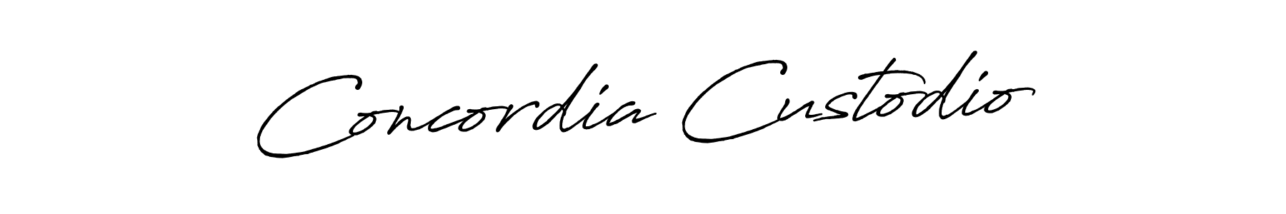 Antro_Vectra_Bolder is a professional signature style that is perfect for those who want to add a touch of class to their signature. It is also a great choice for those who want to make their signature more unique. Get Concordia Custodio name to fancy signature for free. Concordia Custodio signature style 7 images and pictures png