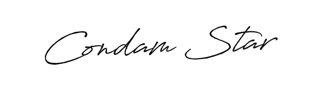 You should practise on your own different ways (Antro_Vectra_Bolder) to write your name (Condam Star) in signature. don't let someone else do it for you. Condam Star signature style 7 images and pictures png