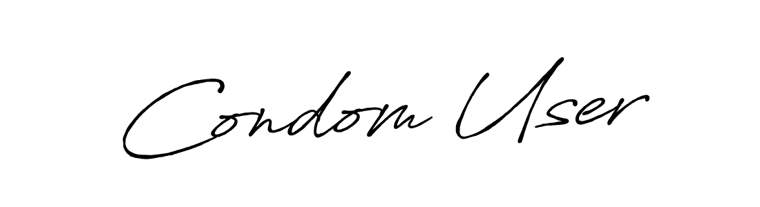 if you are searching for the best signature style for your name Condom User. so please give up your signature search. here we have designed multiple signature styles  using Antro_Vectra_Bolder. Condom User signature style 7 images and pictures png