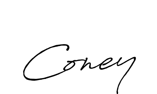 Design your own signature with our free online signature maker. With this signature software, you can create a handwritten (Antro_Vectra_Bolder) signature for name Coney. Coney signature style 7 images and pictures png