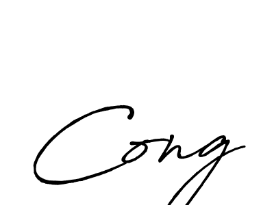 How to make Cong name signature. Use Antro_Vectra_Bolder style for creating short signs online. This is the latest handwritten sign. Cong signature style 7 images and pictures png