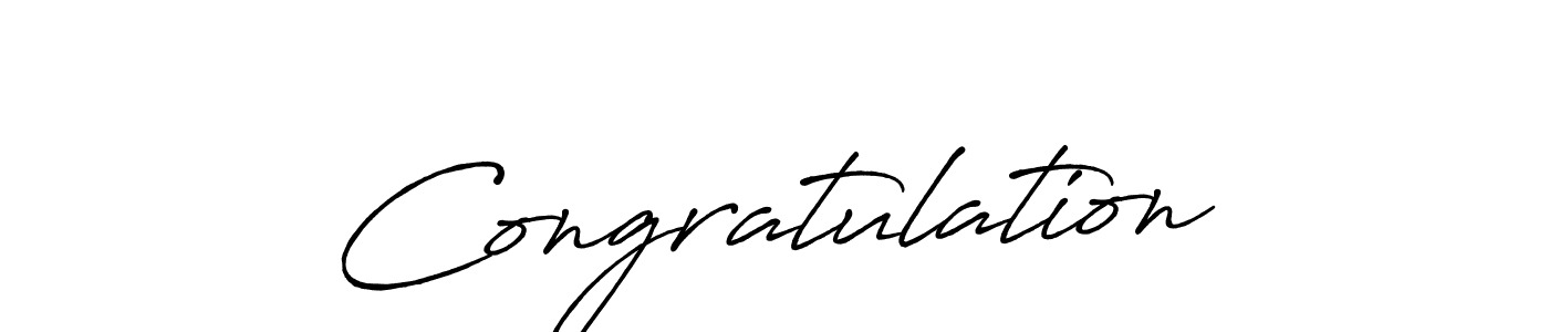 Design your own signature with our free online signature maker. With this signature software, you can create a handwritten (Antro_Vectra_Bolder) signature for name Congratulation. Congratulation signature style 7 images and pictures png