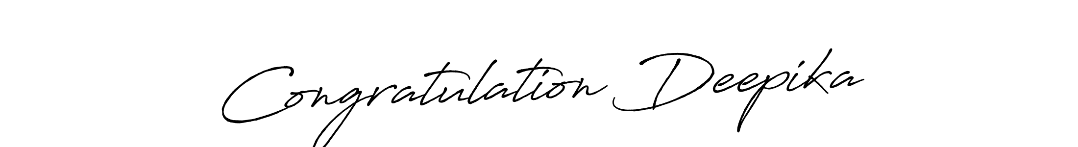 Make a beautiful signature design for name Congratulation Deepika. With this signature (Antro_Vectra_Bolder) style, you can create a handwritten signature for free. Congratulation Deepika signature style 7 images and pictures png