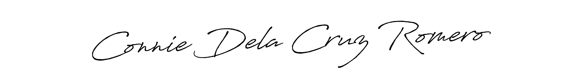 Connie Dela Cruz Romero stylish signature style. Best Handwritten Sign (Antro_Vectra_Bolder) for my name. Handwritten Signature Collection Ideas for my name Connie Dela Cruz Romero. Connie Dela Cruz Romero signature style 7 images and pictures png