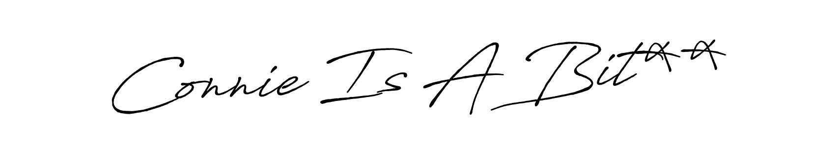 Make a beautiful signature design for name Connie Is A Bit**. With this signature (Antro_Vectra_Bolder) style, you can create a handwritten signature for free. Connie Is A Bit** signature style 7 images and pictures png