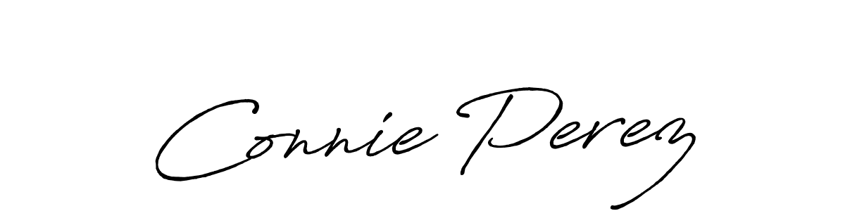 Design your own signature with our free online signature maker. With this signature software, you can create a handwritten (Antro_Vectra_Bolder) signature for name Connie Perez. Connie Perez signature style 7 images and pictures png