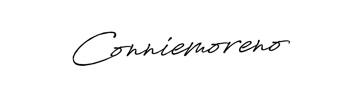 Similarly Antro_Vectra_Bolder is the best handwritten signature design. Signature creator online .You can use it as an online autograph creator for name Conniemoreno. Conniemoreno signature style 7 images and pictures png