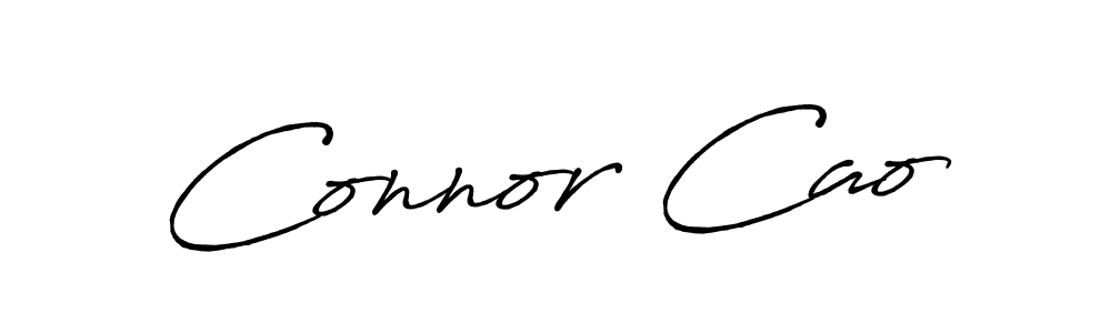 You should practise on your own different ways (Antro_Vectra_Bolder) to write your name (Connor Cao) in signature. don't let someone else do it for you. Connor Cao signature style 7 images and pictures png