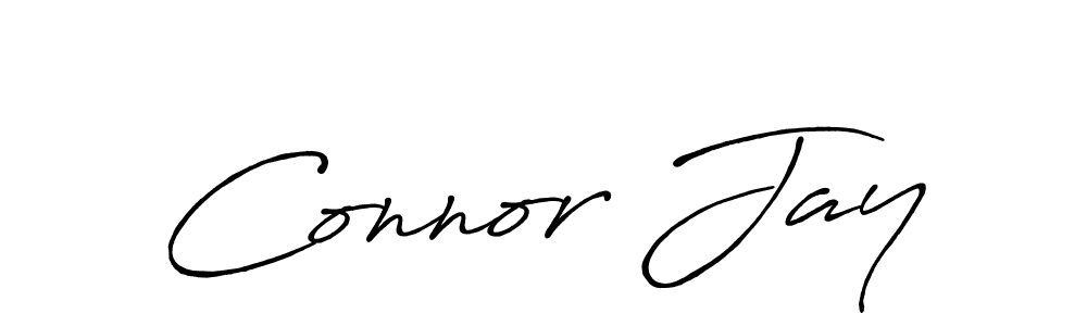 You should practise on your own different ways (Antro_Vectra_Bolder) to write your name (Connor Jay) in signature. don't let someone else do it for you. Connor Jay signature style 7 images and pictures png