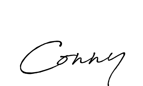 Use a signature maker to create a handwritten signature online. With this signature software, you can design (Antro_Vectra_Bolder) your own signature for name Conny. Conny signature style 7 images and pictures png