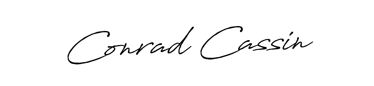 Make a beautiful signature design for name Conrad Cassin. With this signature (Antro_Vectra_Bolder) style, you can create a handwritten signature for free. Conrad Cassin signature style 7 images and pictures png