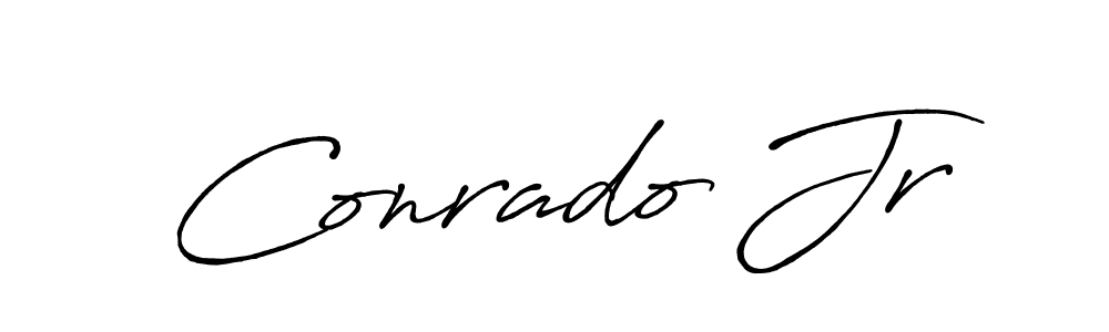 Use a signature maker to create a handwritten signature online. With this signature software, you can design (Antro_Vectra_Bolder) your own signature for name Conrado Jr. Conrado Jr signature style 7 images and pictures png