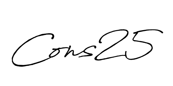 Also we have Cons25 name is the best signature style. Create professional handwritten signature collection using Antro_Vectra_Bolder autograph style. Cons25 signature style 7 images and pictures png