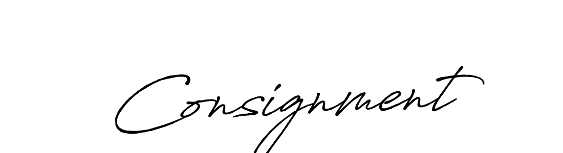 You should practise on your own different ways (Antro_Vectra_Bolder) to write your name (Consignment) in signature. don't let someone else do it for you. Consignment signature style 7 images and pictures png