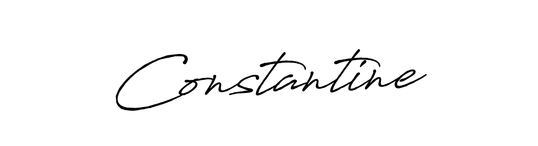 Use a signature maker to create a handwritten signature online. With this signature software, you can design (Antro_Vectra_Bolder) your own signature for name Constantine. Constantine signature style 7 images and pictures png