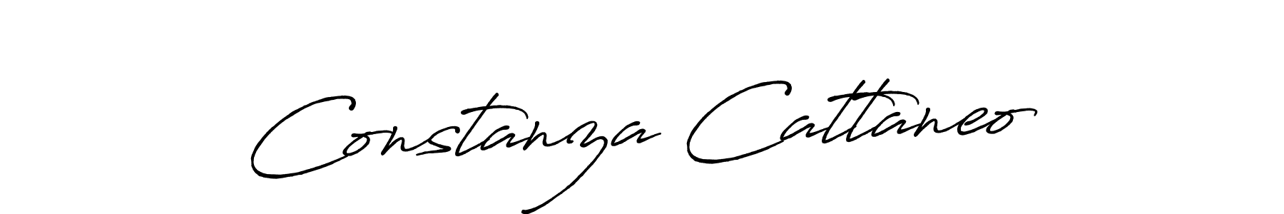 You should practise on your own different ways (Antro_Vectra_Bolder) to write your name (Constanza Cattaneo) in signature. don't let someone else do it for you. Constanza Cattaneo signature style 7 images and pictures png