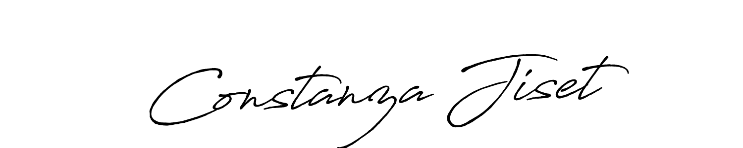 How to make Constanza Jiset signature? Antro_Vectra_Bolder is a professional autograph style. Create handwritten signature for Constanza Jiset name. Constanza Jiset signature style 7 images and pictures png