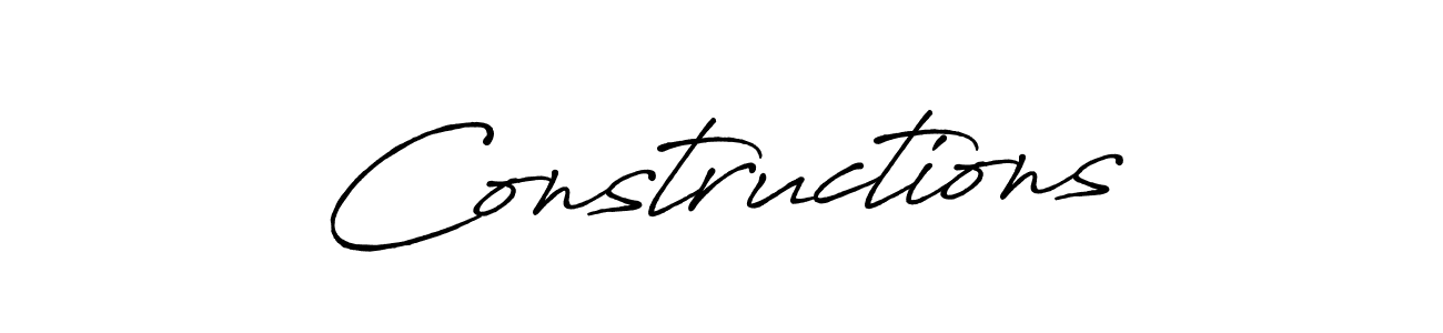 Also we have Constructions name is the best signature style. Create professional handwritten signature collection using Antro_Vectra_Bolder autograph style. Constructions signature style 7 images and pictures png