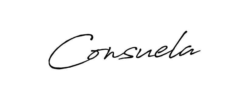 Make a beautiful signature design for name Consuela. With this signature (Antro_Vectra_Bolder) style, you can create a handwritten signature for free. Consuela signature style 7 images and pictures png