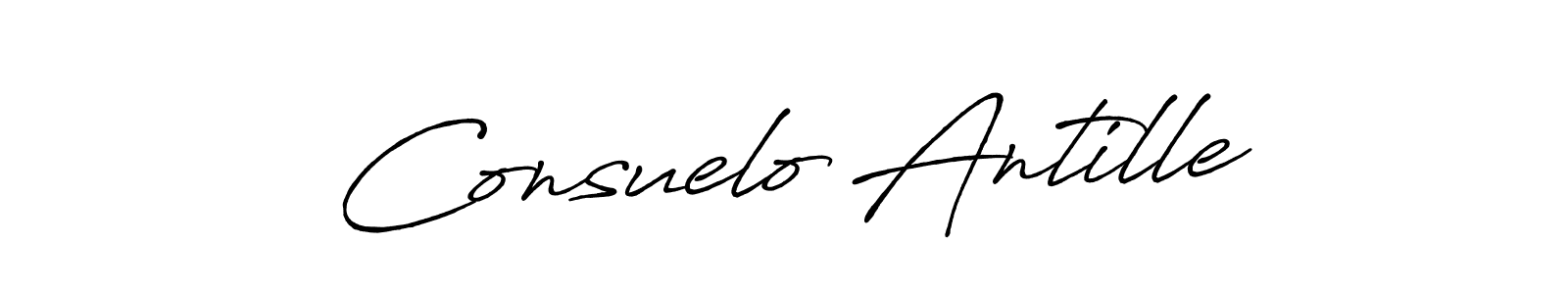 How to make Consuelo Antille signature? Antro_Vectra_Bolder is a professional autograph style. Create handwritten signature for Consuelo Antille name. Consuelo Antille signature style 7 images and pictures png