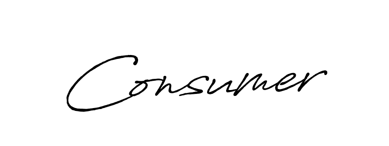 This is the best signature style for the Consumer name. Also you like these signature font (Antro_Vectra_Bolder). Mix name signature. Consumer signature style 7 images and pictures png