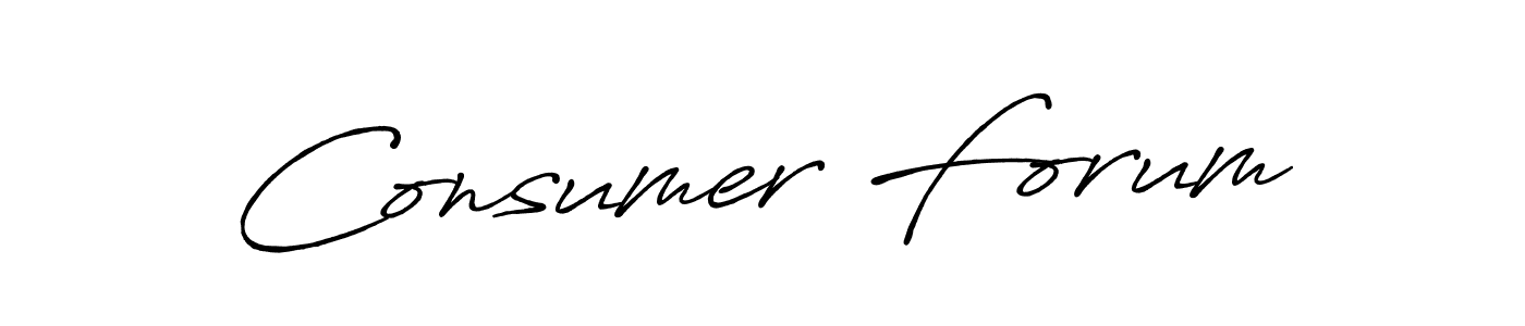 Similarly Antro_Vectra_Bolder is the best handwritten signature design. Signature creator online .You can use it as an online autograph creator for name Consumer Forum. Consumer Forum signature style 7 images and pictures png