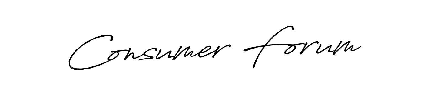 Similarly Antro_Vectra_Bolder is the best handwritten signature design. Signature creator online .You can use it as an online autograph creator for name Consumer Forum. Consumer Forum signature style 7 images and pictures png