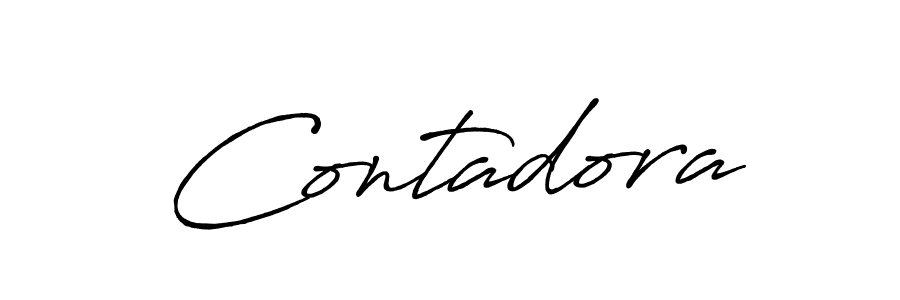 Also You can easily find your signature by using the search form. We will create Contadora name handwritten signature images for you free of cost using Antro_Vectra_Bolder sign style. Contadora signature style 7 images and pictures png