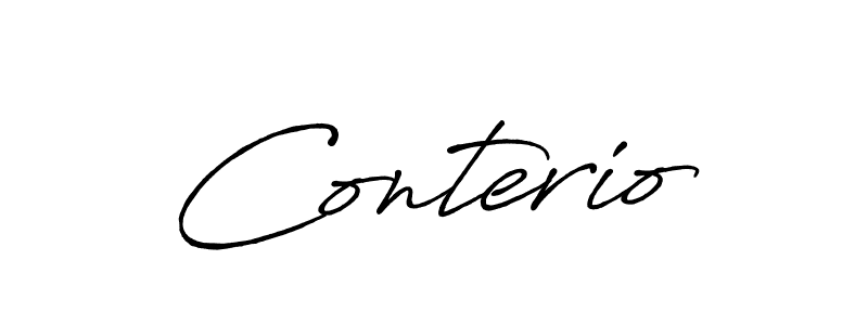 It looks lik you need a new signature style for name Conterio. Design unique handwritten (Antro_Vectra_Bolder) signature with our free signature maker in just a few clicks. Conterio signature style 7 images and pictures png