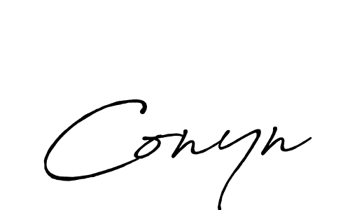 How to make Conyn signature? Antro_Vectra_Bolder is a professional autograph style. Create handwritten signature for Conyn name. Conyn signature style 7 images and pictures png