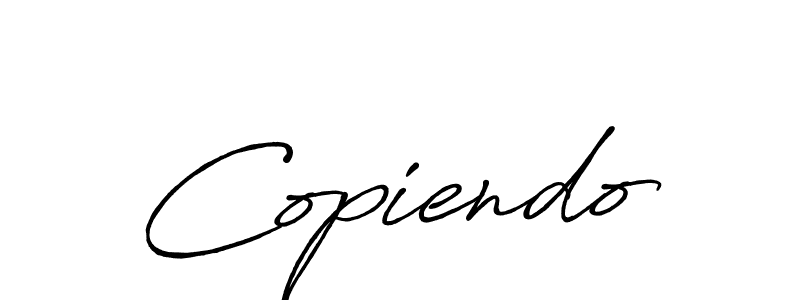 Once you've used our free online signature maker to create your best signature Antro_Vectra_Bolder style, it's time to enjoy all of the benefits that Copiendo name signing documents. Copiendo signature style 7 images and pictures png