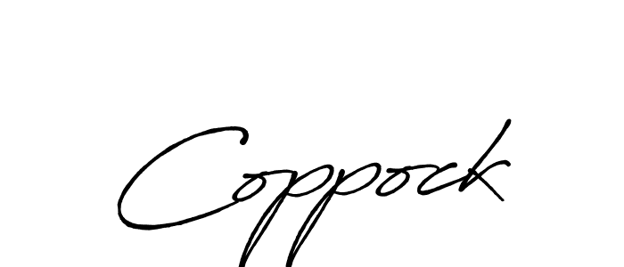 Make a beautiful signature design for name Coppock. With this signature (Antro_Vectra_Bolder) style, you can create a handwritten signature for free. Coppock signature style 7 images and pictures png