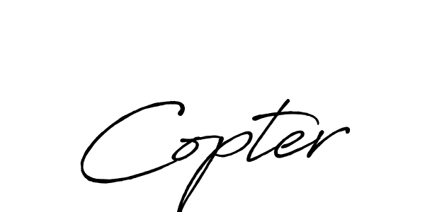 Create a beautiful signature design for name Copter. With this signature (Antro_Vectra_Bolder) fonts, you can make a handwritten signature for free. Copter signature style 7 images and pictures png