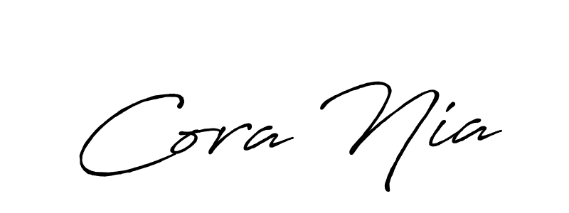 Use a signature maker to create a handwritten signature online. With this signature software, you can design (Antro_Vectra_Bolder) your own signature for name Cora Nia. Cora Nia signature style 7 images and pictures png