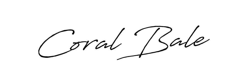 Make a beautiful signature design for name Coral Bale. With this signature (Antro_Vectra_Bolder) style, you can create a handwritten signature for free. Coral Bale signature style 7 images and pictures png