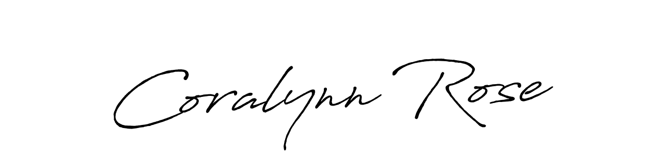 Design your own signature with our free online signature maker. With this signature software, you can create a handwritten (Antro_Vectra_Bolder) signature for name Coralynn Rose. Coralynn Rose signature style 7 images and pictures png