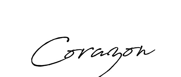 The best way (Antro_Vectra_Bolder) to make a short signature is to pick only two or three words in your name. The name Corazon include a total of six letters. For converting this name. Corazon signature style 7 images and pictures png