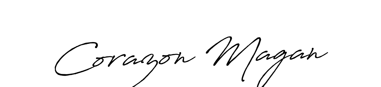 Make a beautiful signature design for name Corazon Magan. Use this online signature maker to create a handwritten signature for free. Corazon Magan signature style 7 images and pictures png