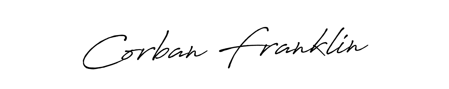 Make a beautiful signature design for name Corban Franklin. With this signature (Antro_Vectra_Bolder) style, you can create a handwritten signature for free. Corban Franklin signature style 7 images and pictures png