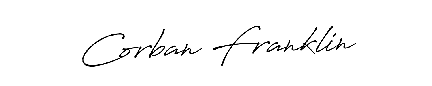 Make a beautiful signature design for name Corban Franklin. With this signature (Antro_Vectra_Bolder) style, you can create a handwritten signature for free. Corban Franklin signature style 7 images and pictures png