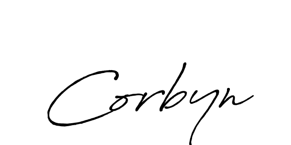 Use a signature maker to create a handwritten signature online. With this signature software, you can design (Antro_Vectra_Bolder) your own signature for name Corbyn. Corbyn signature style 7 images and pictures png