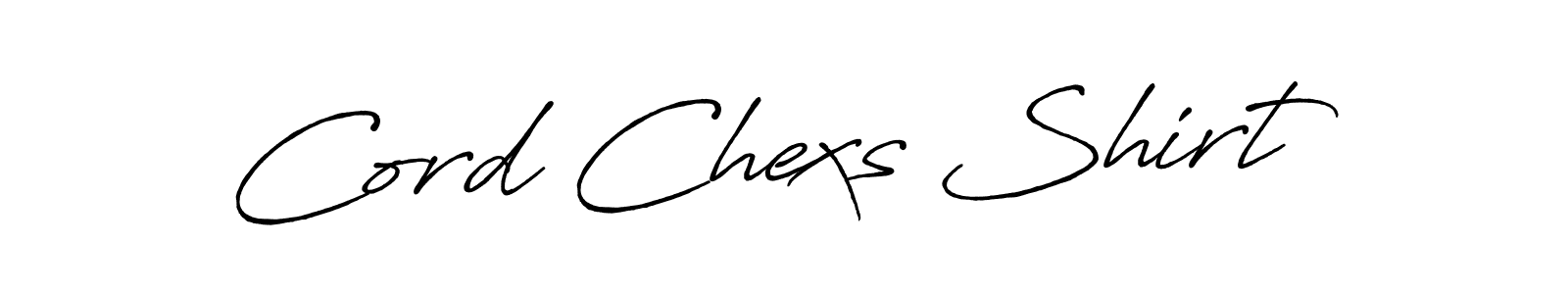 Use a signature maker to create a handwritten signature online. With this signature software, you can design (Antro_Vectra_Bolder) your own signature for name Cord Chexs Shirt. Cord Chexs Shirt signature style 7 images and pictures png