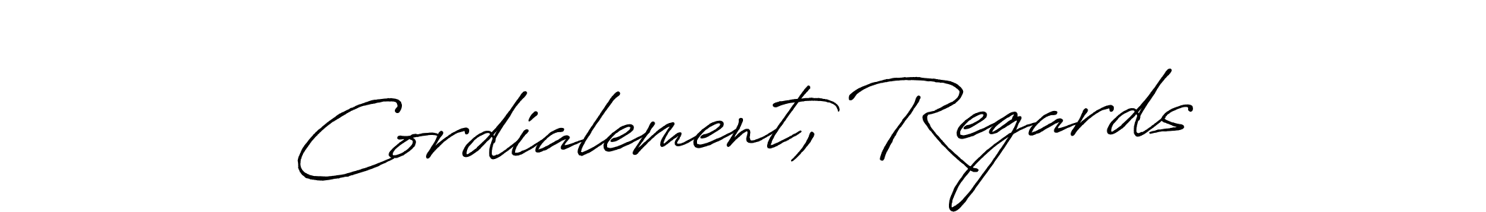 How to make Cordialement, Regards signature? Antro_Vectra_Bolder is a professional autograph style. Create handwritten signature for Cordialement, Regards name. Cordialement, Regards signature style 7 images and pictures png